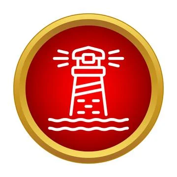 Lighthouse beacon guiding navigators through ocean waves 스톡 일러스트