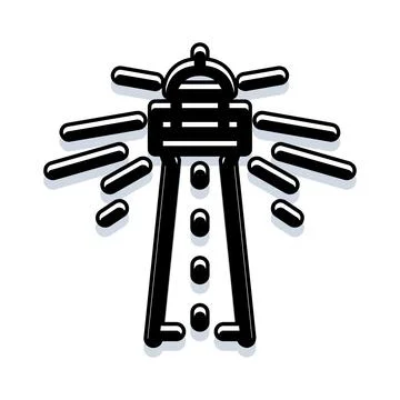 Lighthouse beacon providing guidance and safety concept Stock Illustration
