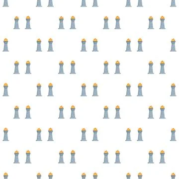 Lighthouse beacons shining bright in a seamless pattern 스톡 일러스트