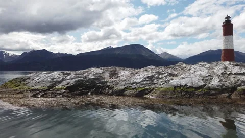 Lighthouse at Beagle channel Stock Footage 150185564