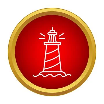 Lighthouse beaming light navigating maritime vessels Stock Illustration
