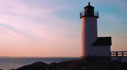 Lighthouse with beautiful sunset Stock-Footage 61152186