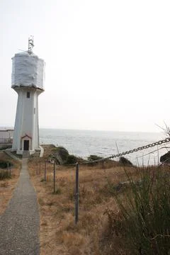 A Lighthouse being repaired. Foto stock