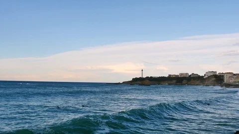 Lighthouse in Biarritz. Stock Footage 97151093