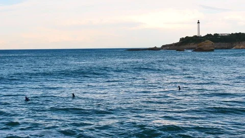 Lighthouse in Biarritz. Stock Footage 97151408