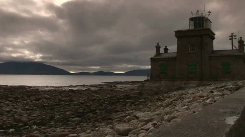 Lighthouse at Blacksod Point Ireland  Stock Footage 625025