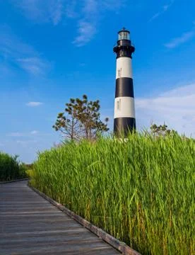 Lighthouse Boardwalk Stock Photos