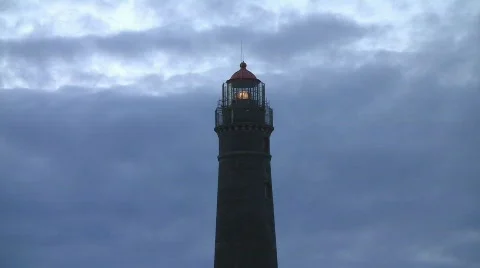 Lighthouse at Borkum, Germany Stock Footage 705321