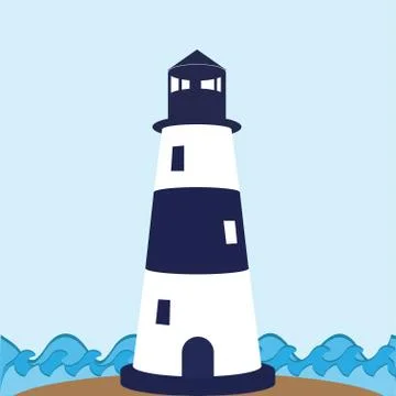 Lighthouse building Stock Illustration