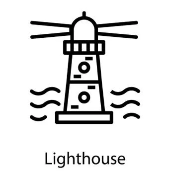 Lighthouse Building Vector Stock Illustration
