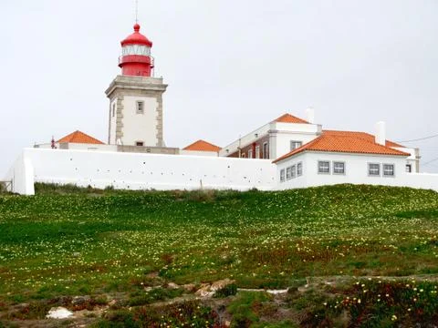 Lighthouse of Cabo da Roca (Cape Roca) in Sintra. Stock Photos