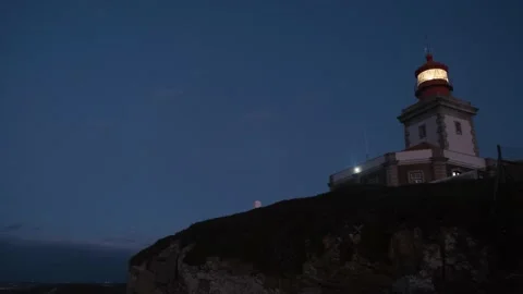 Lighthouse at Cabo da Roca Stock Footage 131591349