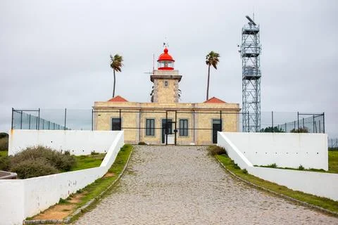 Lighthouse at Cabo da Roca in Lisbon, Portugal. Foto stock