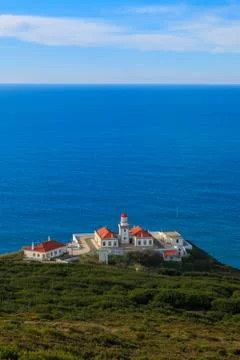 Lighthouse in Cabo Mondego Stock Photos