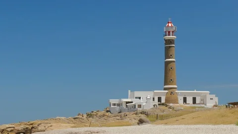 Lighthouse in Cabo Polonio, Uruguay. Stock Footage 87721785