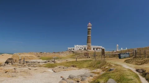 Lighthouse in Cabo Polonio, Uruguay. Stock Footage 87721814