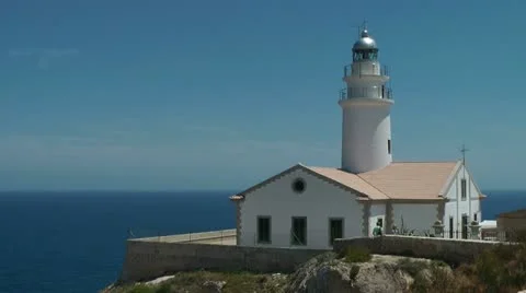 Lighthouse Cala Ratjada, Mallorca Stock Footage 11257893