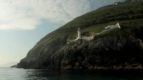 Lighthouse at the Camtabrian Coast 3 Video stock 794321