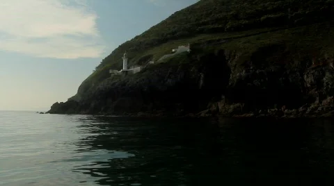 Lighthouse at the Camtabrian Coast 4 Video stock 794048