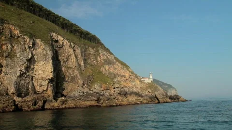 Lighthouse at the Camtabrian Coast Video stock 794246