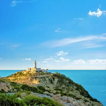Lighthouse at cap de formentor, majorca Stock Photos