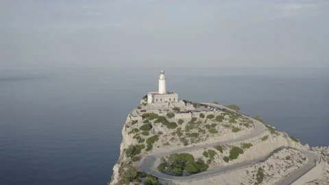 Lighthouse, Cap de Formentor, Mallorca, Balearic Islands, Spain, Europe Stock Footage 142822863