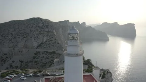 Lighthouse, Cap de Formentor, Mallorca, Balearic Islands, Spain, Europe Stock Footage 142823054
