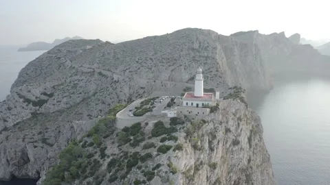 Lighthouse, Cap de Formentor, Mallorca, Balearic Islands, Spain, Europe Stock Footage 142823310