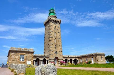 Lighthouse, Cap Frehel Stock Photos