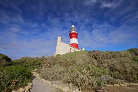 Lighthouse, Cape Agulhas Stock Photos