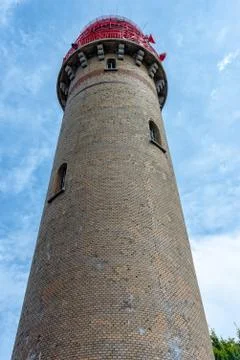Lighthouse Cape Arkona from below Stock Photos