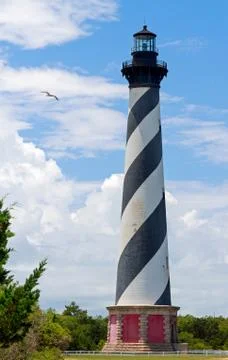 Lighthouse on Cape Hatteras Stock Photos