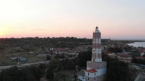 The lighthouse at Cape Shabla Stock Footage 94187381