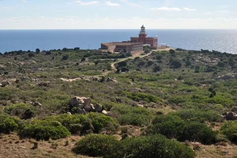Lighthouse of Capo Spartivento Stock Photos