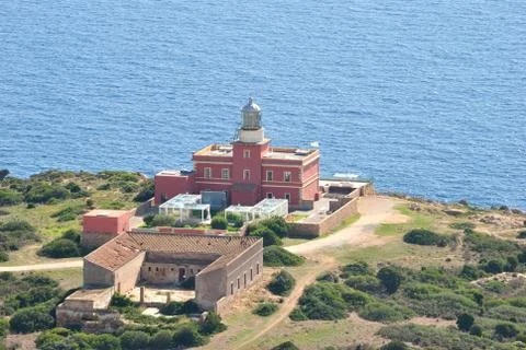 Lighthouse of Capo Spartivento Stock Photos