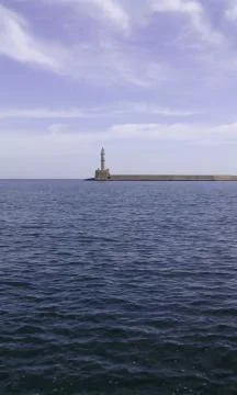 The lighthouse of Chania. Stock Photos
