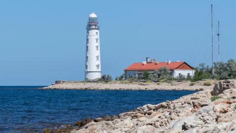 Lighthouse of Chersonese Stock Photos