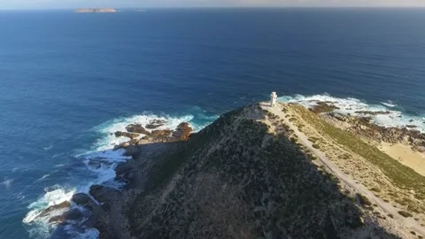 Lighthouse on cliff edge Stock Footage 279296212
