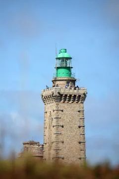 Lighthouse on the cliff Stock Photos