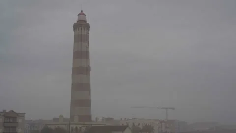 Lighthouse in Cloudy Weather Stock Footage 237876461