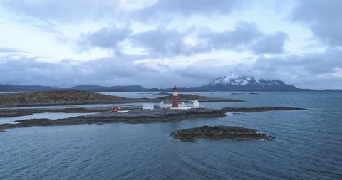 Lighthouse at the coast of beautiful sea Stock Footage 85962867