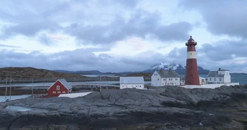Lighthouse at the coast of beautiful sea Stock Footage 85962931
