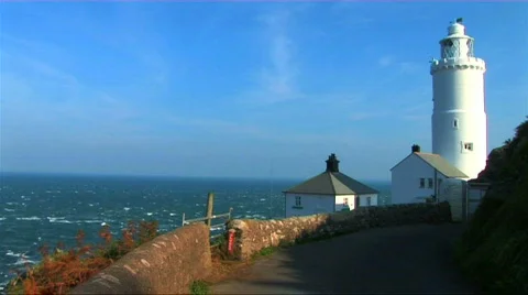 Lighthouse on the coast Stock Footage 263618