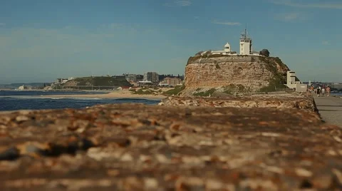 Lighthouse on the coast Stock-Footage 42482854