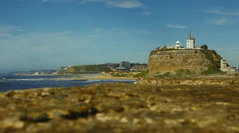 Lighthouse on the coast Stock-Footage 42482994