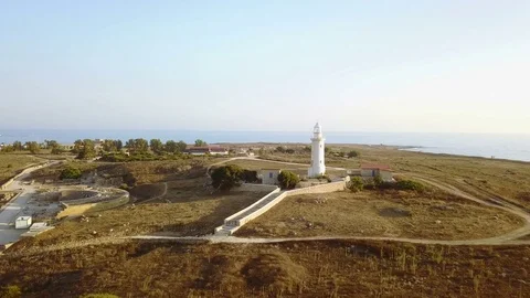 Lighthouse on the coast. Stock Footage 78044309