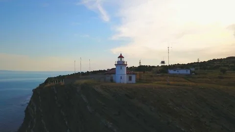 Lighthouse On The Coast Stock Footage 78525915