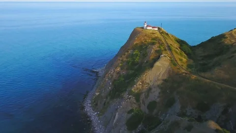 Lighthouse On The Coast Video stock 78525942