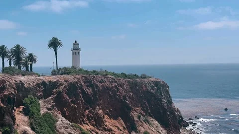 Lighthouse on the coast, lighthouse, tower, architecture, sea, sky, light Video stock 252311628
