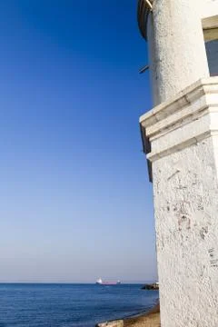 Lighthouse on the coast Stock Photos